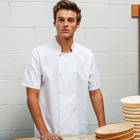 Short Sleeve Chefs Lightweight Jacket 
